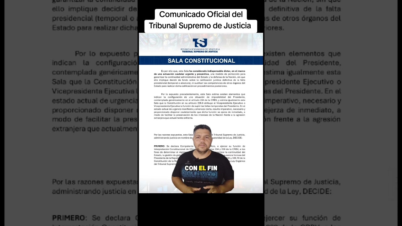 Comunicado Oficial del Tribunal Supremo de Justicia 