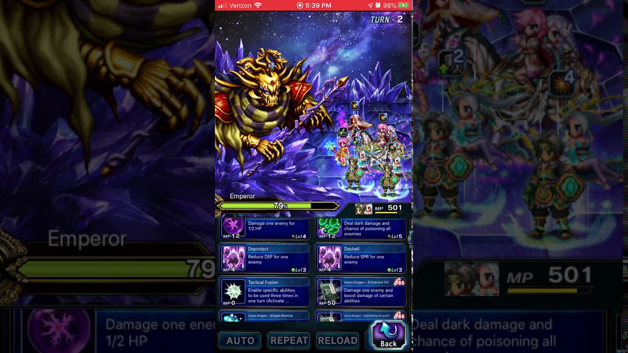 FFBE - Xuan Wu & Qing Long 3 TKO Emperor!