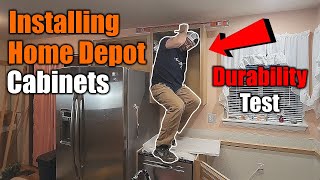 Home Depot Kitchen Remodel | Upper Cabinets | Expert Install | THE HANDYMAN |