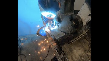How to weld a hook on a excavator bucket.