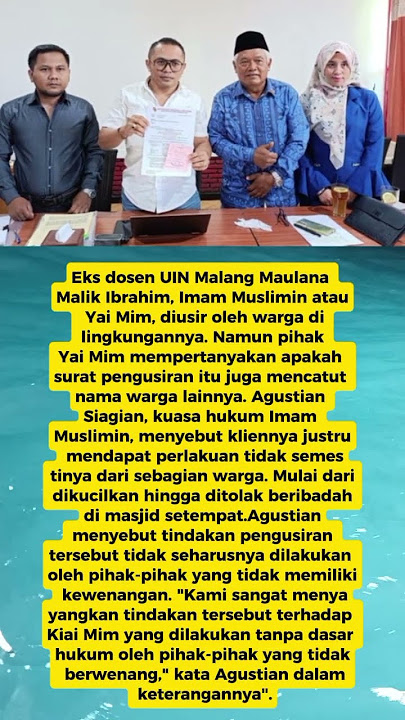 Polemik Pengusiran Imam Muslimin: Kuasa Hukum Pertanyakan Legalitas Surat Warga. #beritaterkini