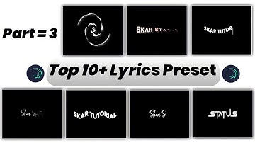 Top 10+ Text Animation Preset  | Trending Preset Alight Motion | Xml File | Free Download