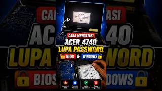Laptop Acer 4740 Lupa Password BIOS dan Windows? Solusinya Mudah!