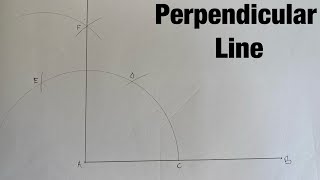How To Construct A Perpendicular Line From The End Of A Line Using A Compass.