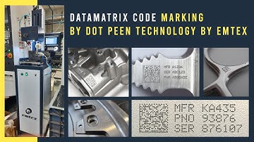 Datamatrix code marking by dot peen technology by EMTEX | Marking Machine for Traceability Purposes
