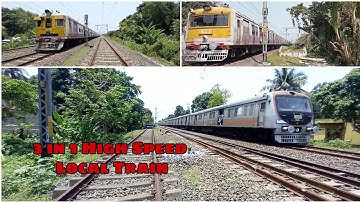 (3 in 1) Different model EMU Local trains of Indian Railways