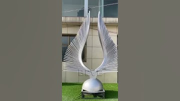 Wings Of Dreams          Stainless steel angel wing sculpture