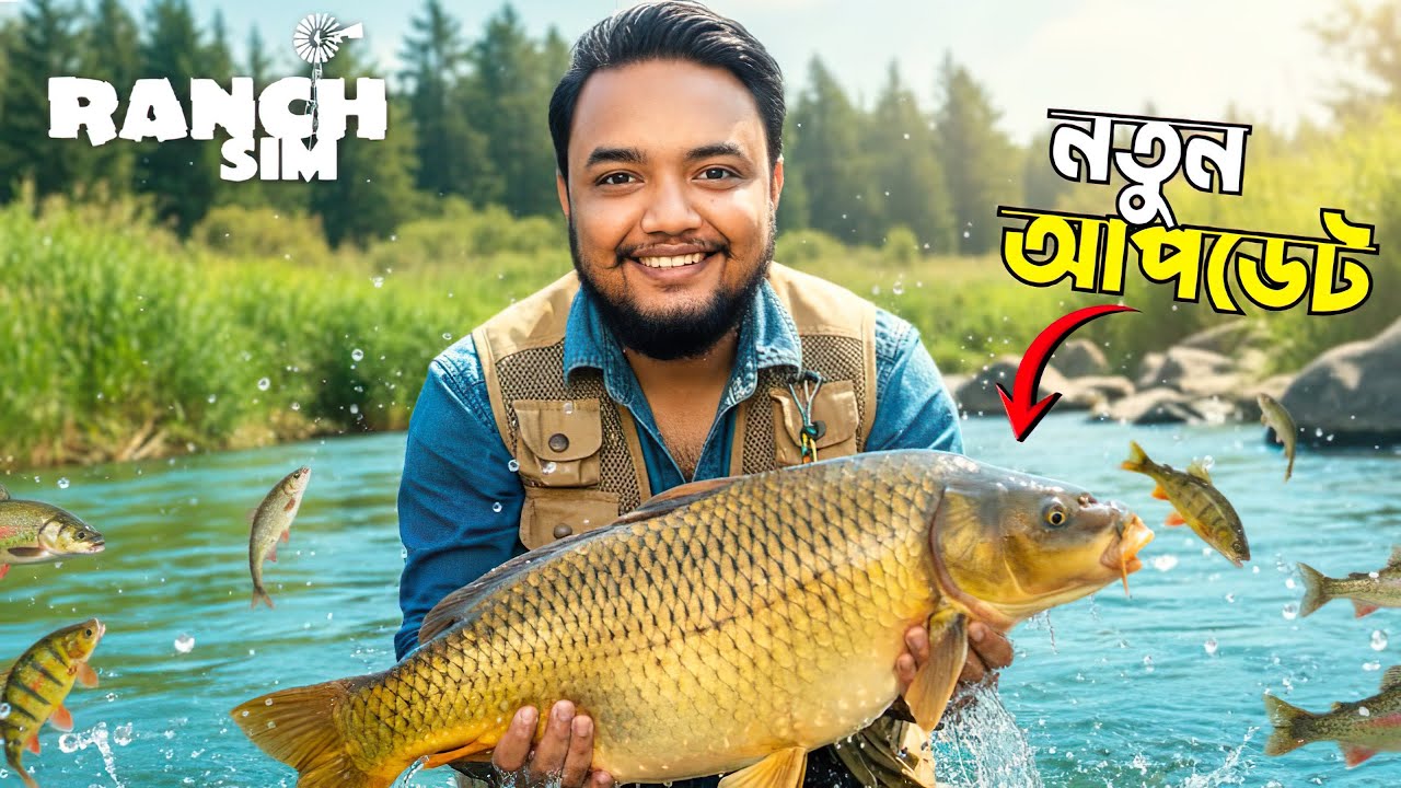 আমাদের ফার্মে বিশাল মাছ ধরা পড়লো | Part 13 | Ranch Simulator New Fishing Update Bangla Gameplay