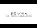 野菜の作り方