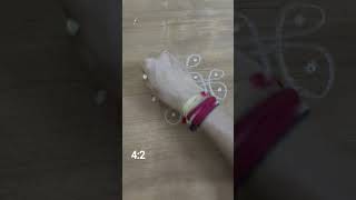 4:2 daily rangoli simple and easy rangoli design #subscribe #comment #dialyrangoli #youtubeshorts