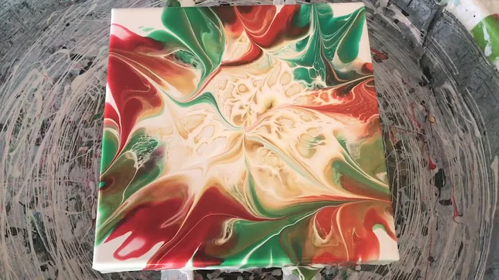 #868 Festive Holiday Cheer Acrylic Pour - Oldie bu...