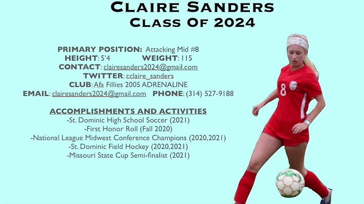 Claire Sanders, Class Of 2024, Fall Season Highlig...