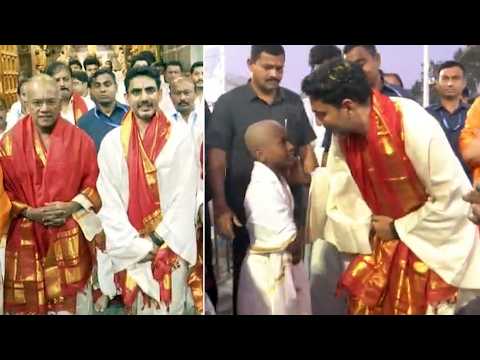 Nara Lokesh Visits Tirumala With Singapore Minister Shanmugam