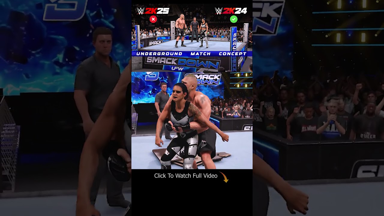 WWE 2K25 Underground Match! Brock Lesnar vs Shayna Baszler