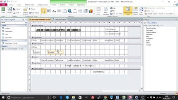 Access: how to add fields to an existing report