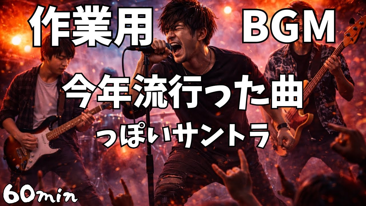 【フリーBGM】今年流行した曲風｜ライブ映えするアップテンポ・ロックサントラ（作業用BGM・配信用BGM）Japanese Rock Band Style｜Up-Tempo Live Rock
