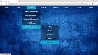 How To Make Drop Down Menu Using Only HTML & CSS || Simple Dropdown Menu || HTML Website Tutorials