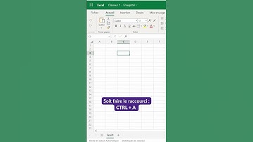 TUTO EXCEL│ Comment sélectionner toutes les cellules sur Excel ? 💪 #shorts #excel #tuto