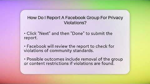 How Do I Report A Facebook Group For Privacy Violations? - Everyday-Networking