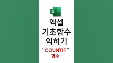 엑셀 함수 익히기 #countif함수 #엑셀기초