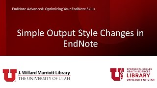 Simple Output Style Changes in EndNote