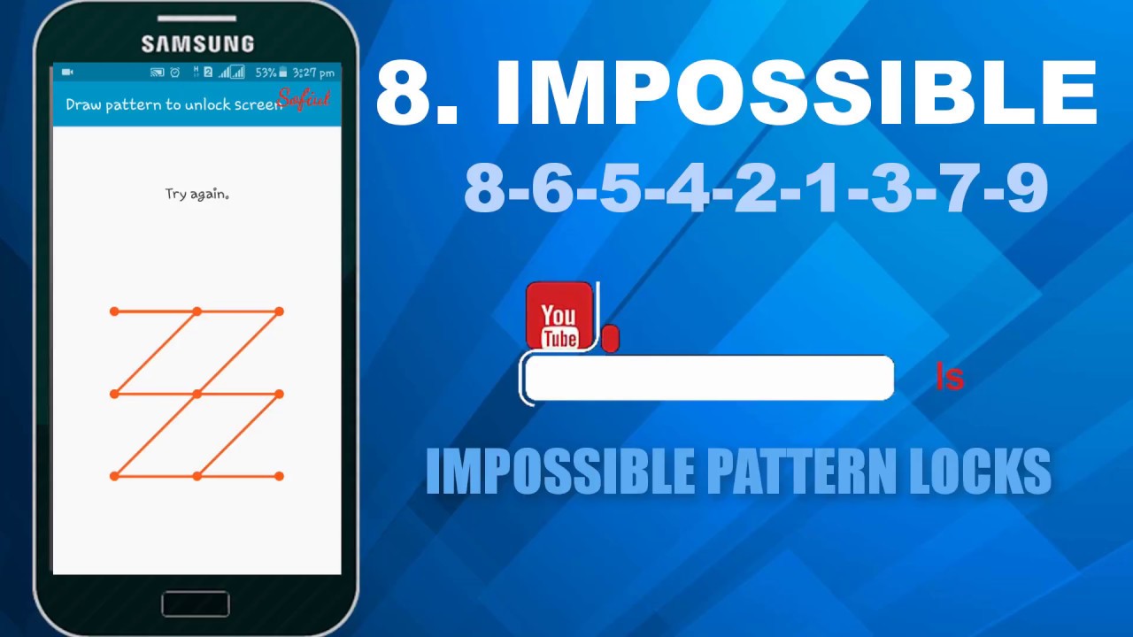Top 10 Impossible Pattern Lock on android phone - YouTube