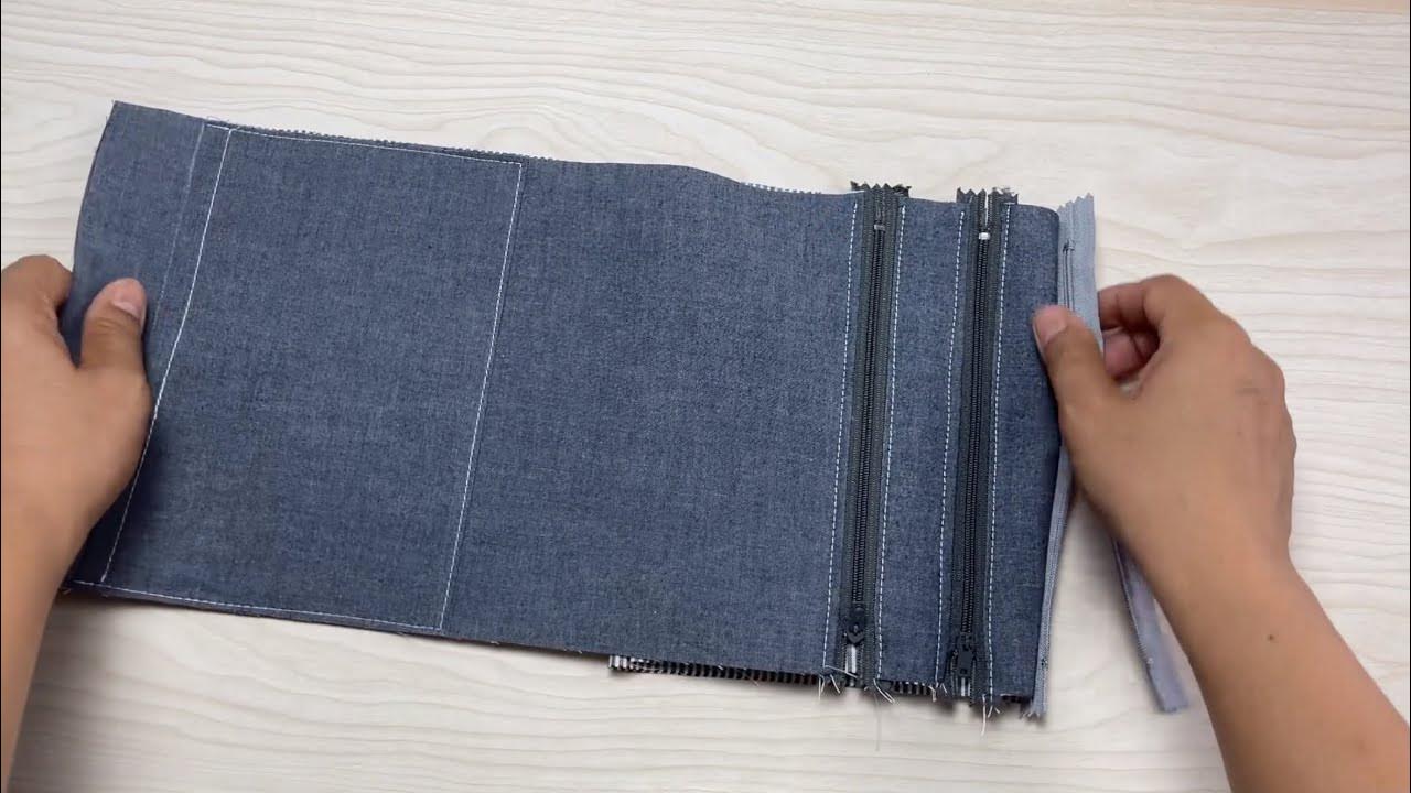 How to make sling bag with 3 pockets Diy sewing cloth bag YouTube