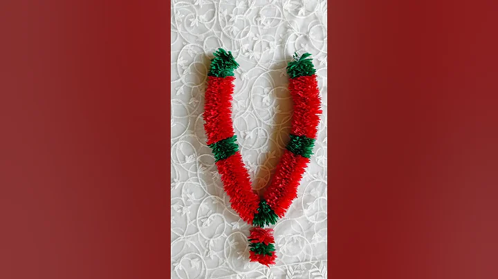 crepe paper garland ❤️ #ytshorts #garlandmaking