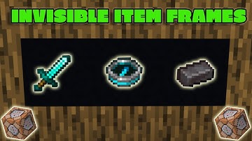 Minecraft Bedrock Invisible Item Frames | Bedrock Command Block Tutorial