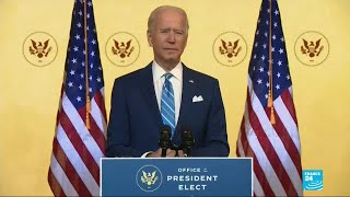Joe Biden delivers a Thanksgiving address seeking US unity
