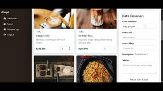 project framework laravel mata kuliah pemrograman web 2 dengan konsep pemesanan disebuah coffee shop