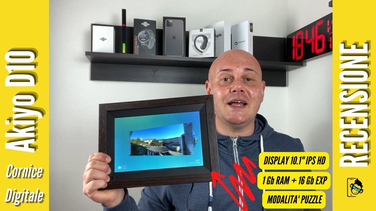 CORNICE DIGITALE SMART WIFI con ANDROID Display 10.1" HD, Dual SPEAKER  modalità PUZZLE - RECENSIONE - YouTube