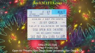 Jerry Garcia Band 1989-05-20 [Sat] Armed Forces Theatre, San Diego State University, San Diego, CA