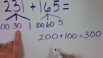 3 digit addition with number bonds and partial sums