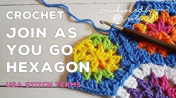 Join As You Go Crochet Hexagon Tutorial (JAYG) | no sew method
