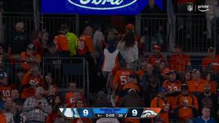 Broncos fans are leaving the stadium during a tie game