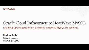 Enabling Ops Insights for on-premises (External) MySQL DB systems
