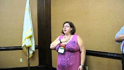 Michelle Irby singing The Star Spangled Banner
