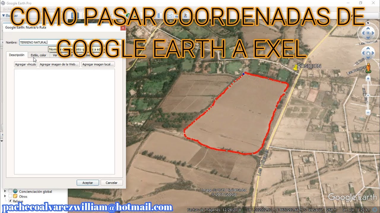COMO PASAR COORDENADAS DE GOOGLE EARTH A EXEL PASO A PASO YouTube
