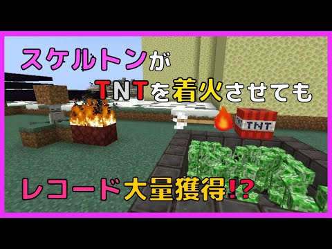 [Minecraft] Can You Get Tons of Music Discs by Using Skeleton Fire Arrows to Ignite TNT and Take ...