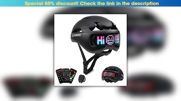 Hot Picks SLSHINING LED Bike Helmet with LED Display Screen Taillight Smart APP Control Bicycle Hel