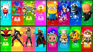 Baby Boss 🆚 Minions 🆚 Sheriff Labrador 🆚 Paw Patrol 🆚 Sonic 🆚 Boss Baby - Tiles Hop EDM Rush