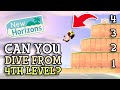 Animal Crossing New Horizons: Can You DIVE From 4th LEVEL? (4th Tier Glitch) Jump Off Cliffs Details