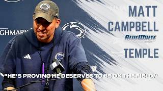 Penn State HC Matt Campbell Breaks Down Jeremiah Cooper's Comeback, Koby Howard's Versatility