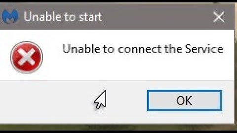 Malwarebytes unable to connect the service