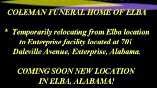 COLEMAN FUNERAL HOME OF ELBA ANNOUNCEMENT.mpg