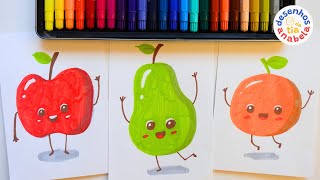 3 Fruits 🍎 Pear, Apple and Orange | Drawing and Painting for Kids by Desenhos da Tia Anabela 87 views 2 months ago 8 minutes, 29 seconds