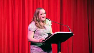 Sarah Cheek reading "Dear Pregnant First Time Mom"