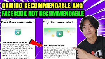 PAANO GAWING RECOMMENDABLE ANG FACEBOOK PAGE NOT RECOMMENDABLE SA FACEBOOK
