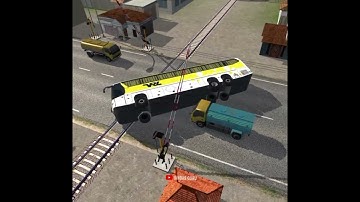 Bus 🚌 🆚 Train 🚂 😱😱 | #bussid  #bussimulatorindonesia #bussimulator #bus #trendingshorts #busgames